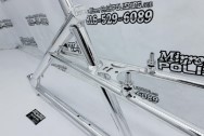 Aluminum Bicycle Frame AFTER Chrome-Like Metal Polishing | Aluminum Polishing | Aluminum Polishing Services | Bicycle Polishing Service