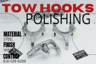 Steel Tow Hook Brackets AFTER Chrome-Like Metal Polishing - Steel Polishing - Tow Hook Bracket Polishing