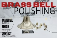 Vintage Brass Bell AFTER Chrome-Like Metal Polishing - Brass Polishing - Bell Polishing 