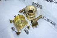 Brass Home Fixtures BEFORE Chrome-Like Metal Polishing - Brass Polishing - Home Fixture Polishing