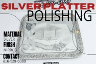 Silver Platter Serving Tray AFTER Chrome-Like Metal Polishing - Silver Polishing - Serving Tray Polishing Service