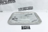 Silver Platter Serving Tray AFTER Chrome-Like Metal Polishing - Silver Polishing - Serving Tray Polishing Service