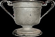 Silver Loving Cup / Stein BEFORE Chrome-Like Silver Polishing | Cookware Polishing | Stein Polishing Services 