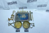 Silver Platter Serving Tray BEFORE Chrome-Like Metal Polishing - Silver Polishing - Serving Tray Polishing Service 