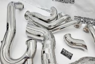 Stainless Steel Exhaust System Project AFTER Chrome-Like Metal Polishing - Exhaust Polishing - Steel Polishing Services