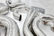 Stainless Steel Exhaust System Project AFTER Chrome-Like Metal Polishing - Exhaust Polishing - Steel Polishing Services