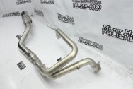 Vance & Hines Stainless Steel Exhaust System BEFORE Chrome-Like Metal Polishing - Stainless Steel Polishing - Exhaust System Polishing Service