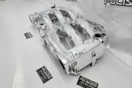 Nissan 300ZX Aluminum Intake Manifold AFTER Chrome-Like Metal Polishing - Titanium Polishing - Intake Manifold Polishing Services