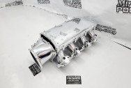 Holley EFI Aluminum Intake Manifold AFTER Chrome-Like Metal Polishing - Aluminum Polishing - Intake Manifold Polishing Services