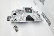 Aluminum V8 Intake Manifold AFTER Chrome-Like Metal Polishing - Aluminum Polishing - Intake Manifold Polishing Services