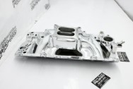 Edelbrock RPM Air Gap Aluminum Intake Manifold AFTER Chrome-Like Metal Polishing - Intake Manifold Polishing | Aluminum Polishing Services