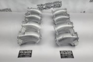 Aluminum Intake Manifold Runners BEFORE Chrome-Like Metal Polishing - Aluminum Polishing - Intake Manifold Polishing Services