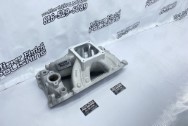 Wilson Manifolds Aluminum Intake Manifold BEFORE Chrome-Like Metal Polishing - Aluminum Polishing - Intake Manifold Polishing Services