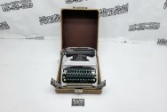 Vintage 1950 Stainless Steel Smith Corona Typewriter AFTER Chrome-Like Metal Polishing and Buffing Services / Restoration Services