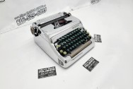 Vintage 1950 Stainless Steel Smith Corona Typewriter AFTER Chrome-Like Metal Polishing and Buffing Services / Restoration Services