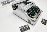 Vintage 1950 Stainless Steel Smith Corona Typewriter AFTER Chrome-Like Metal Polishing and Buffing Services / Restoration Services