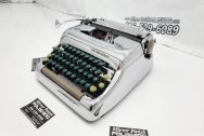 Vintage 1950 Stainless Steel Smith Corona Typewriter AFTER Chrome-Like Metal Polishing and Buffing Services / Restoration Services