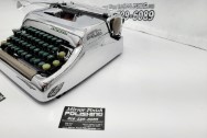 Vintage 1950 Stainless Steel Smith Corona Typewriter AFTER Chrome-Like Metal Polishing and Buffing Services / Restoration Services