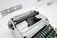 Vintage 1950 Stainless Steel Smith Corona Typewriter AFTER Chrome-Like Metal Polishing and Buffing Services / Restoration Services