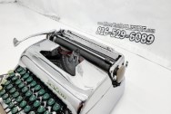 Vintage 1950 Stainless Steel Smith Corona Typewriter AFTER Chrome-Like Metal Polishing and Buffing Services / Restoration Services