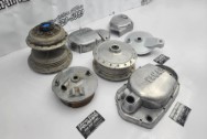 Vintage Motorcycle Parts BEFORE Chrome-Like Metal Polishing and Buffing Services / Restoration Services - Aluminum Polishing - Motorcycle Polishing