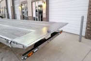 MAXX-D Flatbed Trailer AFTER Steel Metal Polishing | Steel Metal Finishing Services - Trailer Polishing - Trailer Finishing - Satin Finish - Prep for Coatings