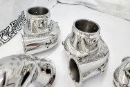 Aluminum and Steel Precision Turbo Compressor Housings and Exhaust Housings Project AFTER Chrome-Like Metal Polishing - Steel and Brass Polishing - Turbo Polishing - Compressor Housing and Exhaust Housing Polishing Service