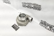 Garrett Aluminum Turbo Housing BEFORE Chrome-Like Metal Polishing - Aluminum Polishing - Compressor Housing Polishing Services