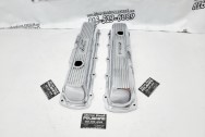 Edelbrock Aluminum Valve Covers AFTER Chrome-Like Metal Polishing and Buffing Services / Restoration Services - Aluminum Polishing - Valve Cover Polishing Service