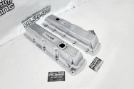 Edelbrock Aluminum Valve Covers AFTER Chrome-Like Metal Polishing and Buffing Services / Restoration Services - Aluminum Polishing - Valve Cover Polishing Service