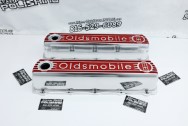 Oldsmobile Aluminum Valve Covers AFTER Chrome-Like Metal Polishing - Aluminum Polishing - Valve Cover Polishing Services