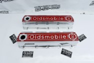 Oldsmobile Aluminum Valve Covers AFTER Chrome-Like Metal Polishing - Aluminum Polishing - Valve Cover Polishing Services