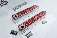 Oldsmobile Aluminum Valve Covers AFTER Chrome-Like Metal Polishing - Aluminum Polishing - Valve Cover Polishing Services