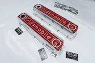 Oldsmobile Aluminum Valve Covers AFTER Chrome-Like Metal Polishing - Aluminum Polishing - Valve Cover Polishing Services