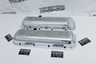 Chevy Corvette Aluminum Valve Covers AFTER Chrome-Like Metal Polishing - Aluminum Polishing - Valve Cover Polishing Services