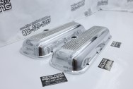 Chevy Corvette Aluminum Valve Covers AFTER Chrome-Like Metal Polishing - Aluminum Polishing - Valve Cover Polishing Services