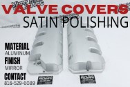 Aluminum Valve Covers AFTER Satin Finish - Aluminum Polishing - Valve Cover Polishing Services