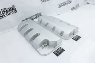 Aluminum Valve Covers AFTER Satin Finish - Aluminum Polishing - Valve Cover Polishing Services