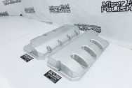 Aluminum Valve Covers AFTER Satin Finish - Aluminum Polishing - Valve Cover Polishing Services