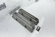 Chevy Corvette Aluminum Valve Covers BEFORE Chrome-Like Metal Polishing | Aluminum Polishing | Valve Cover Polishing Service | Custom Painting Services