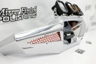 DRT Motorsports 2024 Maverick R UTV Front Bumper AFTER Chrome-Like Metal Polishing and Buffing Services / Restoration Services - Bumper Polishing - Steel UTV Polishing Service - Plus Diode Dynamics SS3 Brackets Polishing Services