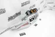 DRT Motorsports 2024 Maverick R UTV Front Bumper AFTER Chrome-Like Metal Polishing and Buffing Services / Restoration Services - Bumper Polishing - Steel UTV Polishing Service - Plus Diode Dynamics SS3 Brackets Polishing Services