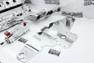 Aluminum Engine Block Project AFTER Chrome-Like Metal Polishing and Buffing Services / Restoration Services - Engine Polishing - Block Polishing Service
