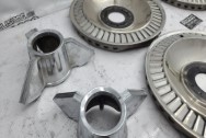 1964 Ford Galaxy 500XL Stainless Steel Hubcaps BEFORE Chrome-Like Metal Polishing | Stainless Steel Polishing | Hubcap Polishing Services