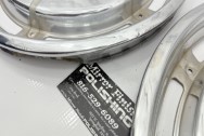 1963 Chevy Corvette Stainless Steel Hubcaps NCRS BEFORE Chrome-Like Metal Polishing | Stainless Steel Polishing | Hubcap Polishing Services