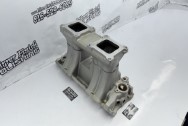 Weiand Aluminum Intake Manifold BEFORE Chrome-Like Metal Polishing - Aluminum Polishing | Finishing Services | Polishing Services