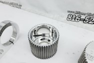 Aluminum Littlefield Blower Pulley Project AFTER Chrome-Like Metal Polishing | Pulley Polishing Services 
