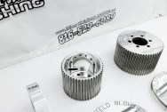 Aluminum Littlefield Blower Pulley Project AFTER Chrome-Like Metal Polishing | Pulley Polishing Services 