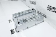 Ford Racing Aluminum Valve Covers AFTER Chrome-Like Metal Polishing and Buffing Services | Restoration Services | Valve Cover Polishing