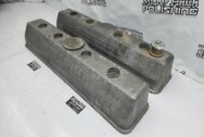 Detroit Diesel Semi Truck Aluminum Valve Covers BEFORE Chrome-Like Metal Polishing - Aluminum Polishing | Finishing Services | Diesel Semi Truck Polishing Services